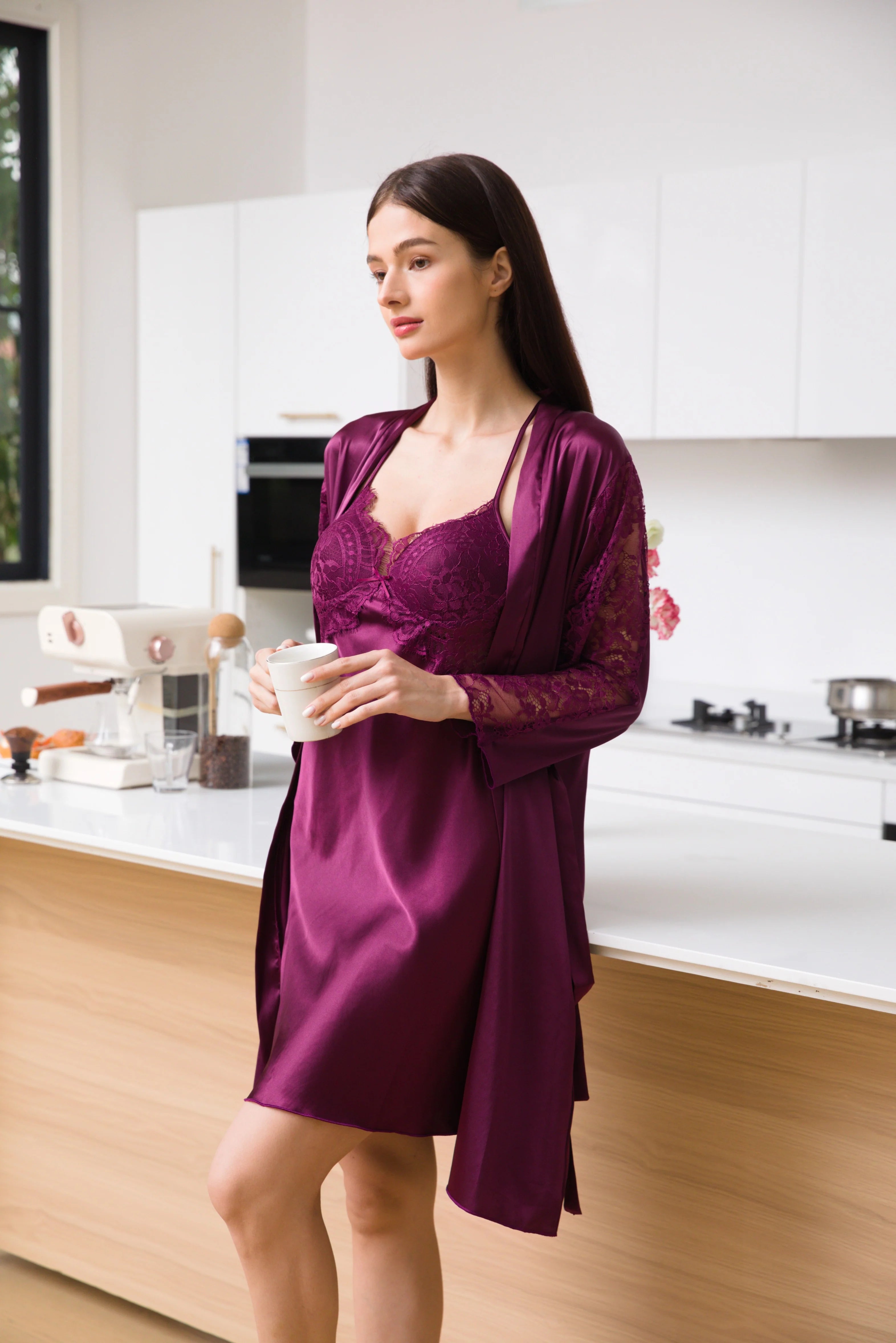 Gown Set 4914 - Wine