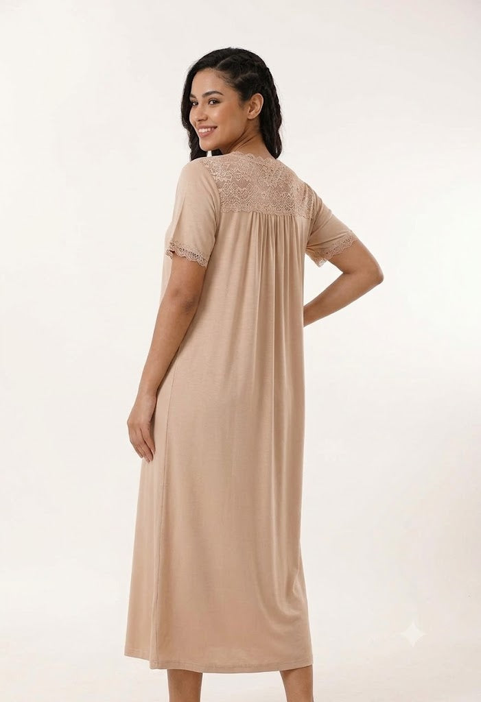Secret Lingers - Lace Maxi Nightgown
