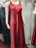 Long silk plain nighty