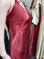 Long silk plain nighty