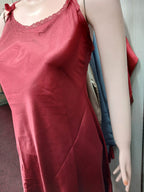 Long silk plain nighty