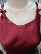 Long silk plain nighty