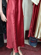 Long silk plain nighty