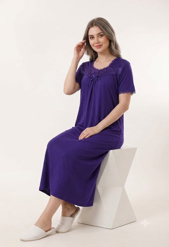 Secret Lingers - Lace Maxi Nightgown