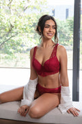 Padded Bra Set 82301 - Maroon
